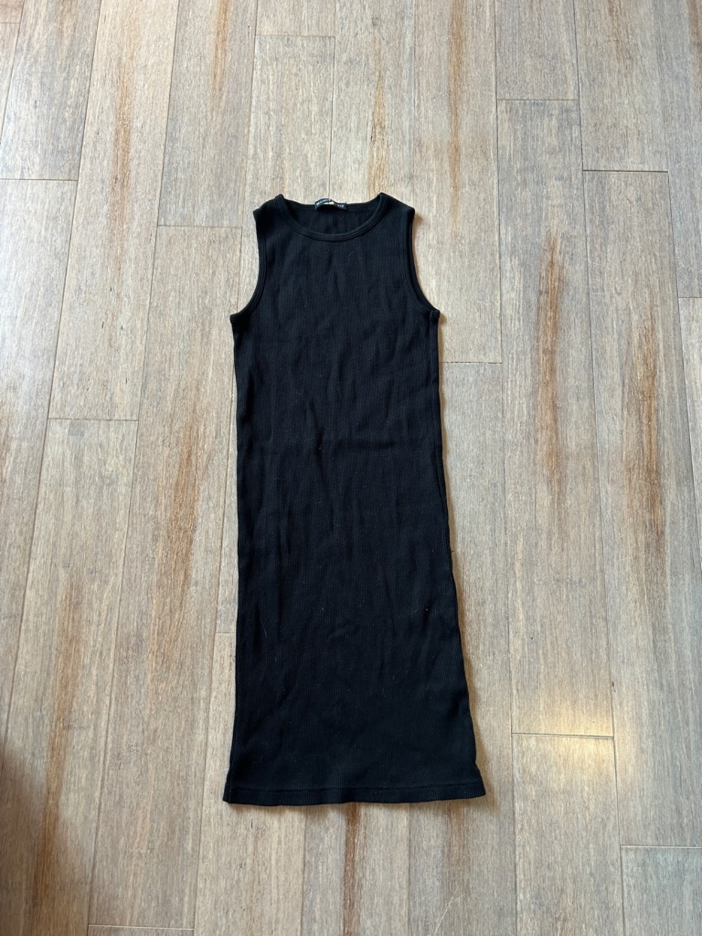 Brandy Melville Black Tube Ribbed Midi Tank Dress small